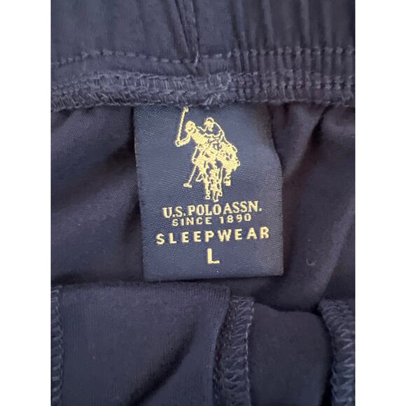 U.S. POLO ASSOCIATION MENS LUXURY KNIT LOUNGE PANTS NAVY BLUE SIZE LARGE - Picture 8 of 13